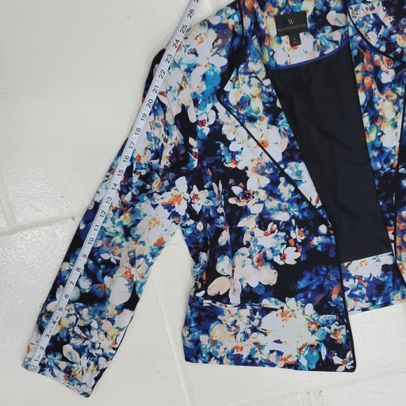 Worthington 3 piece set medium top and pants large soft blazer Iredesa Floral - Picture 9 of 16